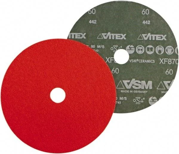 VSM - 7" Diam 7/8" Hole 40 Grit Fiber Disc - Coarse Grade, Ceramic, 8,000 Max RPM