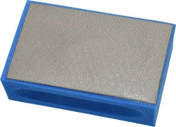 AMPLEX - Ultra Fine Grade, 1800 Grit, Diamond Hand Pad - Blue, 2-1/8" Wide x 3-1/2" Long x 1-1/2" Thick, Coated