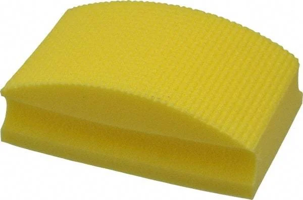 AMPLEX - Super Fine Grade, 400 Grit, Diamond Hand Pad - Yellow, 2-1/8" Wide x 3-1/2" Long x 1-1/2" Thick, Coated