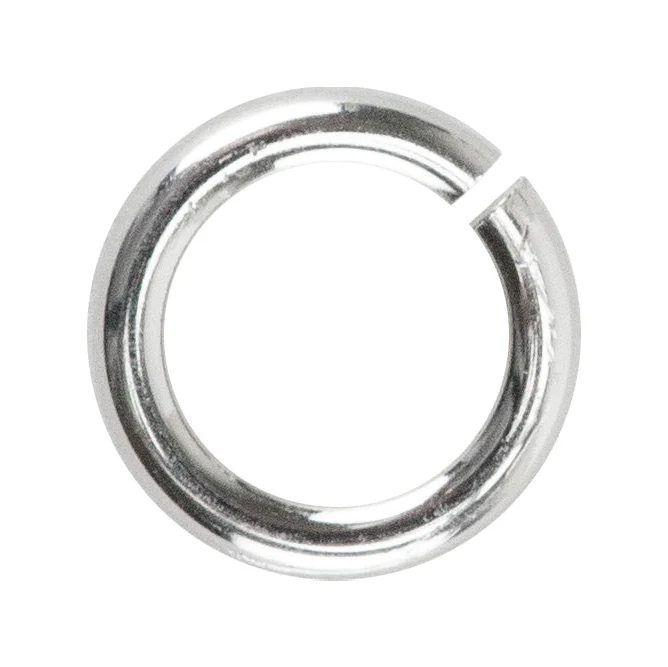 Silver Plate Open Jump Rings - Round