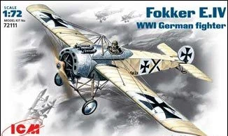 Fokker E.IV WWI German Fighter 1/72 ICM Models