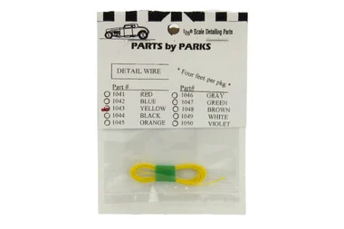 Yellow 4 ft. Detail Plug Wire 1/25 Parts by Parks