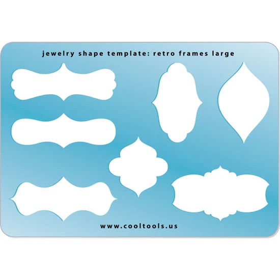 Jewelry Shape Template - Retro Frames Large