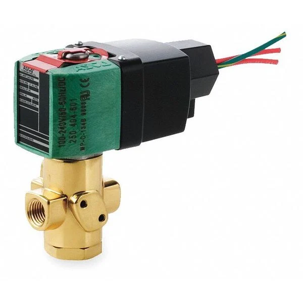 100 /240V AC Brass Solenoid Valve, Universal, 1 /4 in Pipe Size