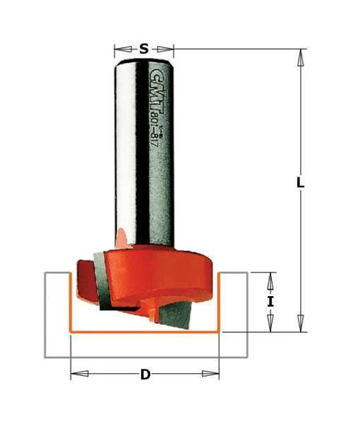 Mortise Router Bit, HW, 1 /2 in