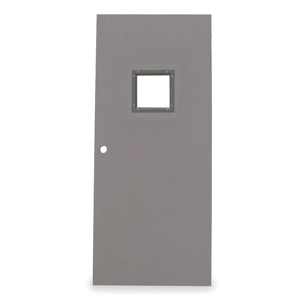 Vision Light Steel Door with Glass, 80 in H, 32 in W, 1 3 /4 in Thick, 16-gauge, Type: 1