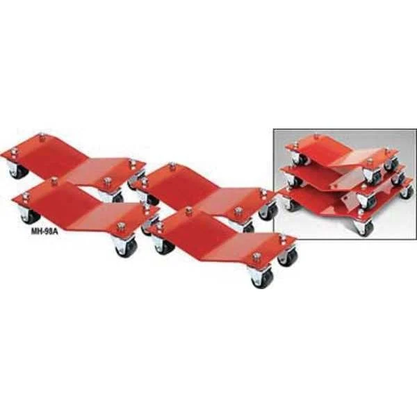 Car Dollies, 12 x 16 In, 6000 Lb, PK4