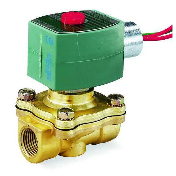 110 /50, 120 /60 Brass Solenoid Valve, Normally Closed, 1 /2 in Pipe Size
