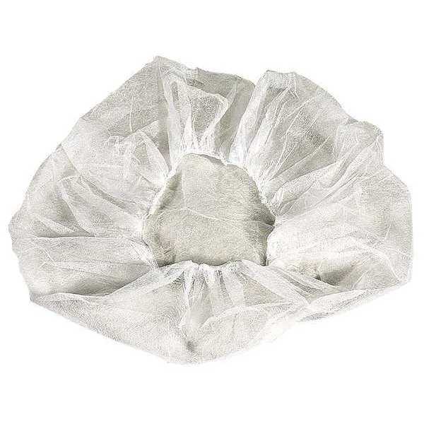 Bouffant Cap, 21in dia, Polypro, Whte, PK100