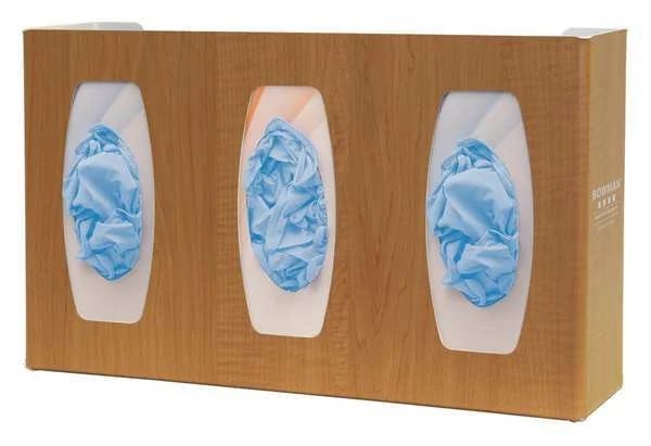 Glove Box Dispenser, (3) Boxes, Maple