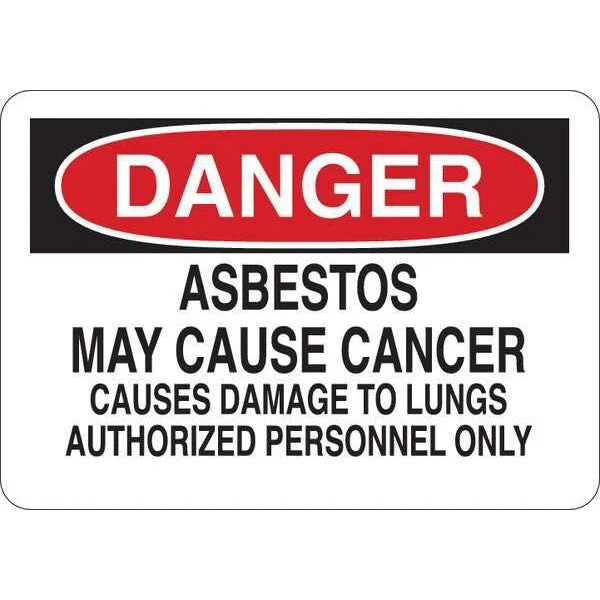 Danger Sign, 7 in H, 10 in W, Vinyl, English, 34GM27