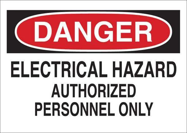 Danger Sign, Elctrcl Hazard Authorized, Al