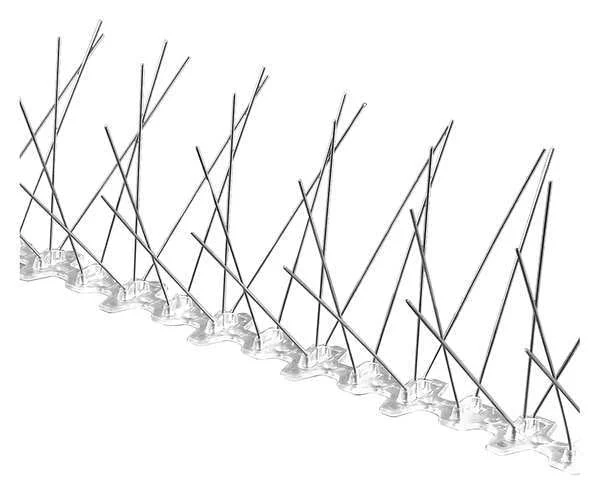 Bird Repellent Spikes, Bird-Flite, 50 ft., Color: Silver