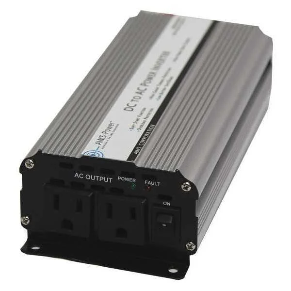 Power Inverter with Cables, Modified Sine Wave Form, 800W Nominal Output, 120V AC Output Voltage