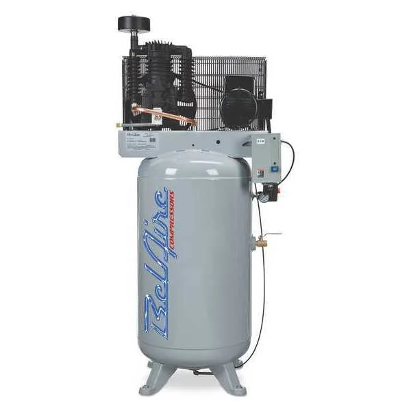 Air Compressor, 7.5 HP, 80 gal., 2-Stage, Phase: 3