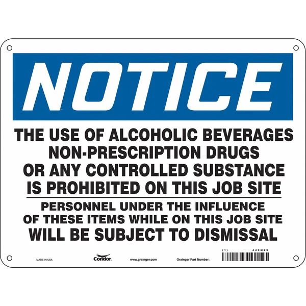 Safety Sign, 18 in H, 24 in W, Polyethylene, Horizontal Rectangle, English, 449M29