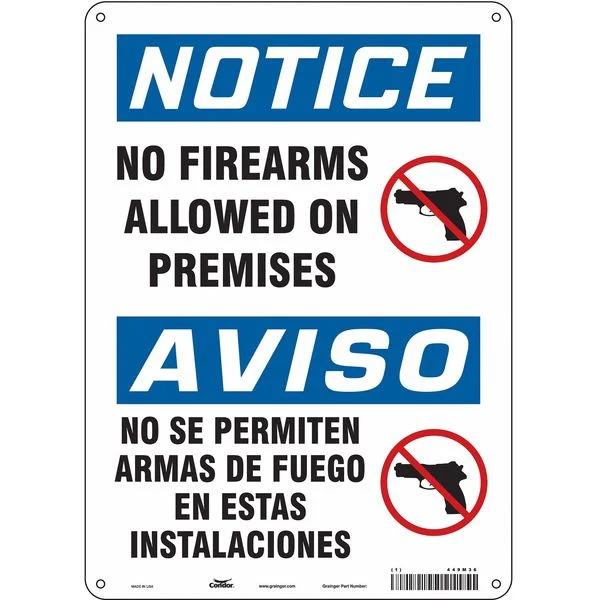 Safety Sign, 14 in Height, 10 in Width, Vinyl, Vertical Rectangle, English, 449M36