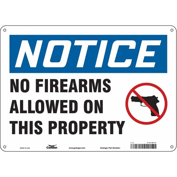Safety Sign, 10 in Height, 14 in Width, Polyethylene, Horizontal Rectangle, English, 449M52