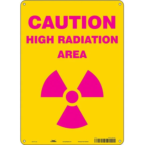 Safety Sign, 14 in Height, 10 in Width, Polyethylene, Vertical Rectangle, English, 451Z40