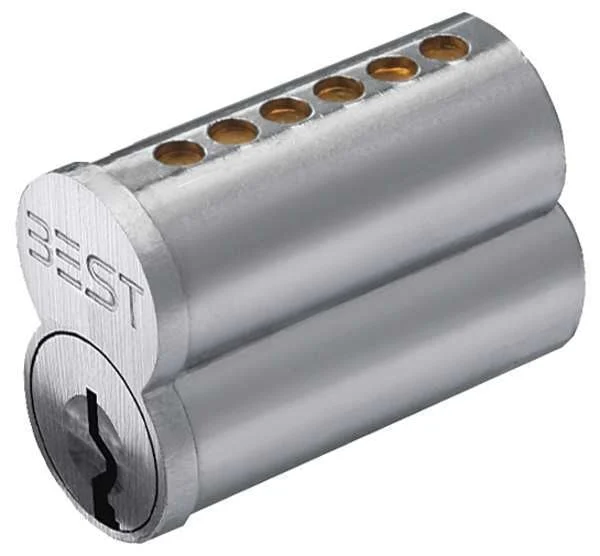 Interchangeable Core, Satin Chromium Plated, Keyway Type K