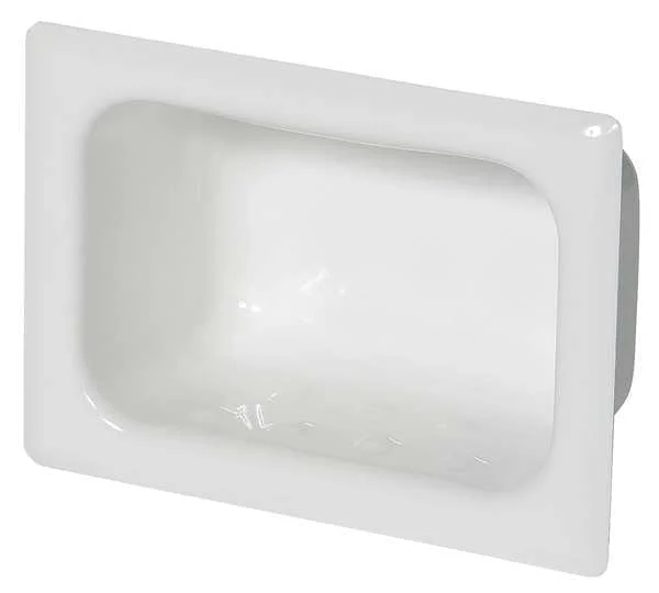 Lig Resistant Soap Dish, Wht, 5x7x2-5 /8In