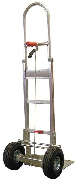 Brake Hand Truck, 600 lb., Hand Truck Handle Type: Continuous Frame Single Pin