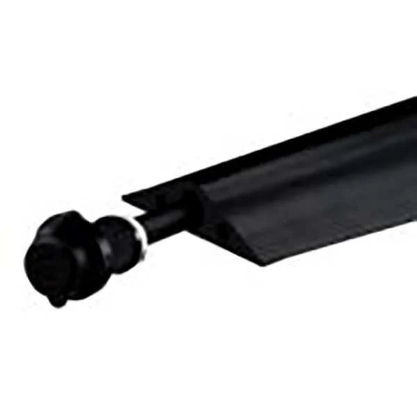 Cable Protector, 1 Channel, Black, 5 ft. L
