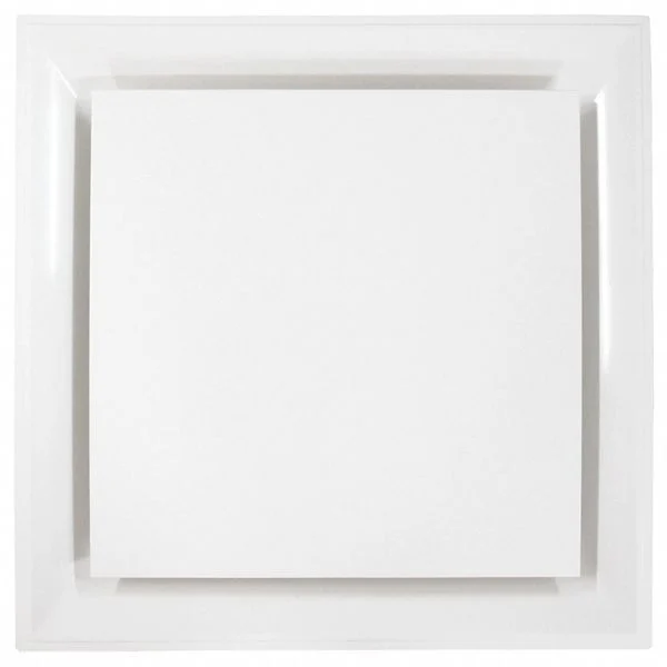 10 in Square Square Plaque Ceiling Diffuser, White