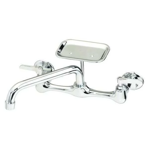 Tubular Spout With Soap Dish, Chrome, Wall