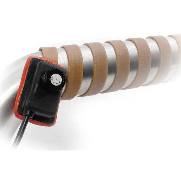 Heating Tape, Adjustable Thermostat Control, 120VAC, 360W, 0.5