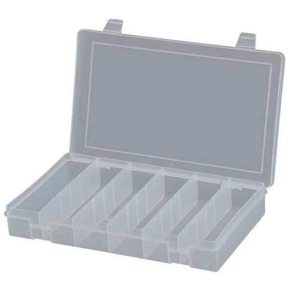 Compartment Box with 6 compartments, Plastic, 1 3 /4 in H x 10-13 /16 in W