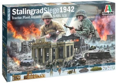 WWII Stalingrad Tractor Plant Assault Diorama Set 1/72 Italeri